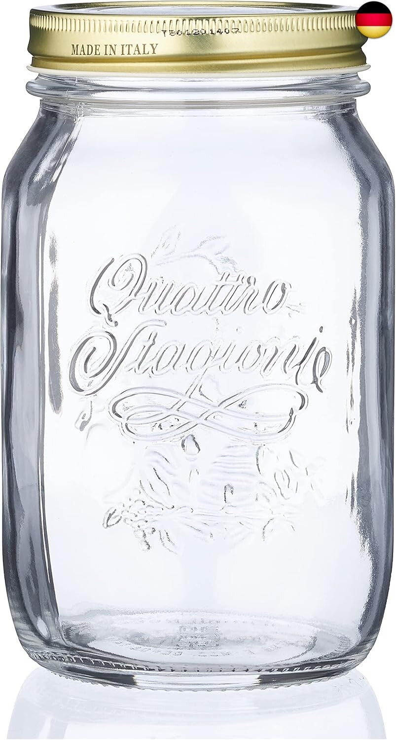 Einmachglas 1 Liter Quattro Stagioni 6Er Set | 6 X Quattro Stagioni 1000Ml Von ,